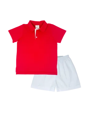 Parker Short Set | Red & White (7)