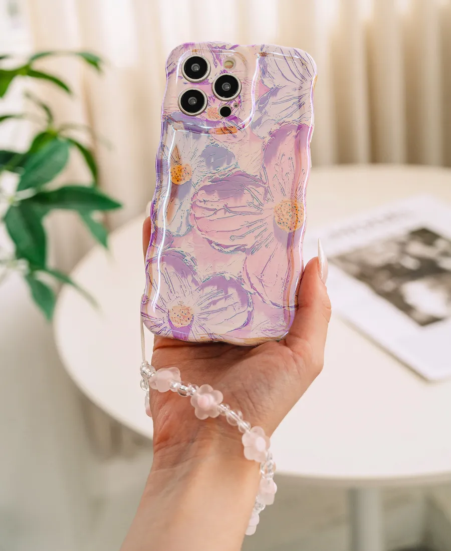 Pink Floral Wavy Phone Case