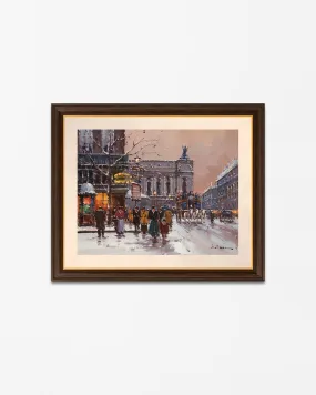 "Cafe De La Paix, Paris" Handmade Oil Painting 20"x24"