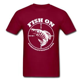 "Maroon"Short Sleeve "Fish On" T-Shirt