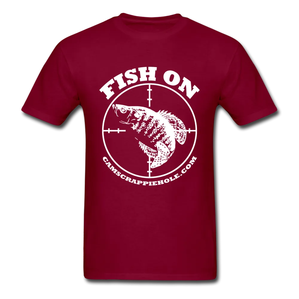 "Maroon"Short Sleeve "Fish On" T-Shirt