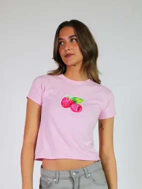 RASPBERRY BABY TEE - LYSERØD