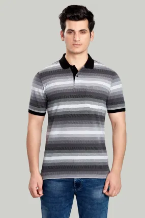 Stripe Pique Polo