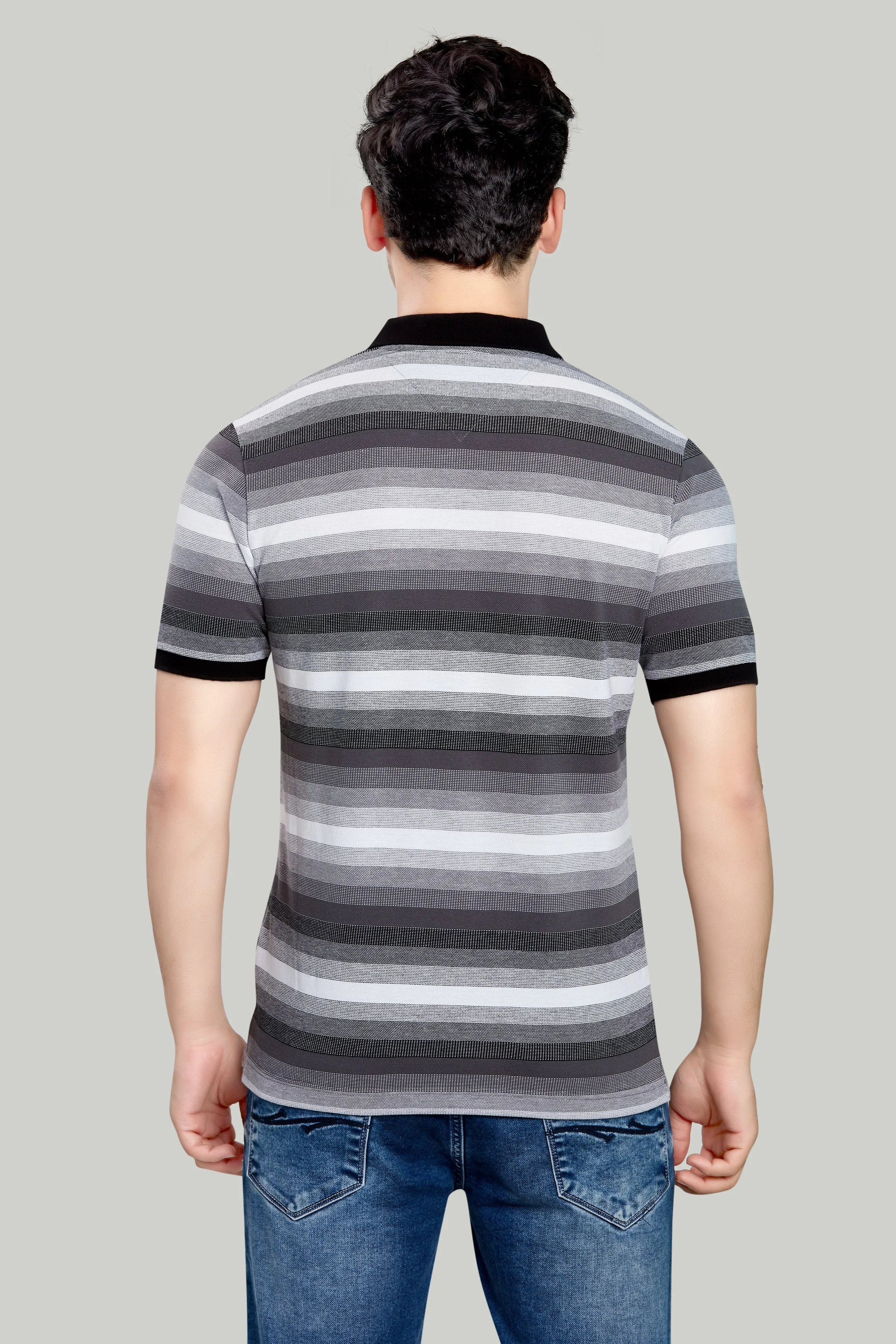 Stripe Pique Polo